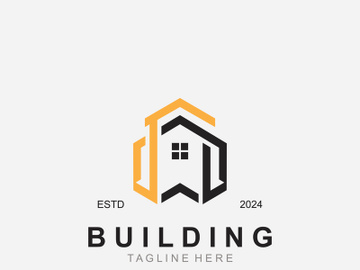 Building logo construction modern real estate symbol for architecture house and property design preview picture