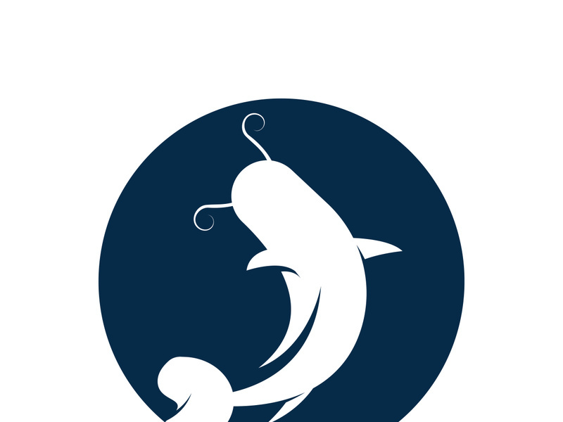 Fish logo icon template creative vector symbol