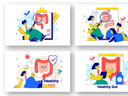 10 Healthy Gut Illustration