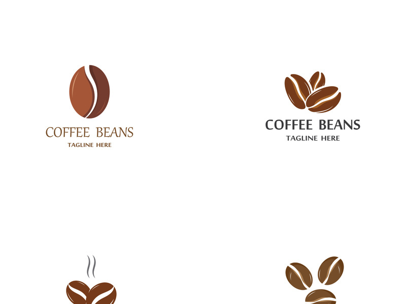 Premium coffee bean logo design.