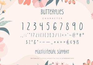 Butterflies - Handwritten Font
