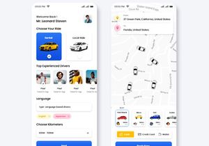 Taxi Booking Or Car Rental Mobile App UI Kit