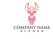 Phoenix Bird Wing Logo Animal Vector