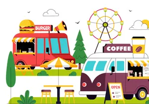 10 Food Truck Illustration