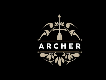 Archer Logo, Archery Arrow Vector, Elegant Simple Minimalist Design preview picture