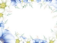 Weeding invitation floral, decorative frame vector illustration