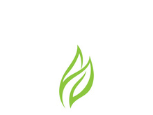 Green leaf ecology nature element vector icon