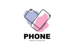Smartphone Logo, Communication Electronics Vector, Modern Phone Design, For Company Brand Symbol