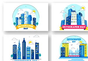 10 Skyscraper Day Illustration