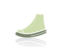 Icon shoe logo concept vector sneaker template shoes shop design