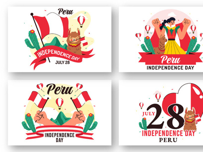 10 Peru Independence Day Illustration