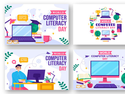12 World Computer Literacy Day Illustration