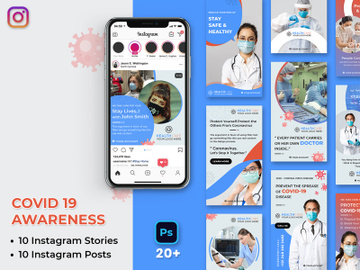 COVID 19 Awareness Instagram Stories & Posts preview picture