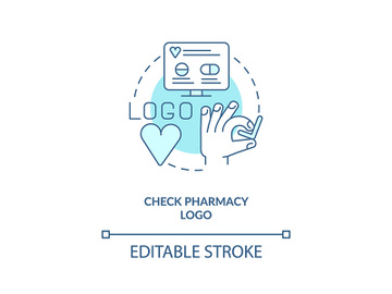 Check pharmacy logo concept icon preview picture