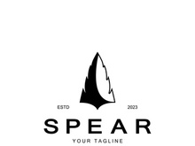 Spear logo icon vector illustration design.Head spear logo vintage illustration design vector