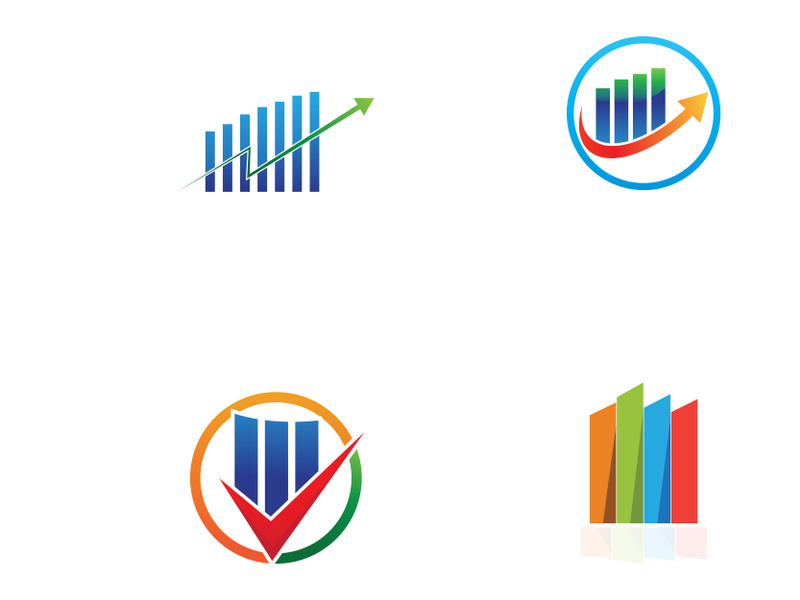 Financial business logo or financial graphic logo.Logo for financial business results data.With vector icon design.