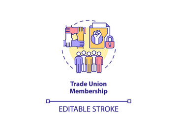Trade union membership concept icon preview picture