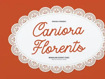 Caniora Florents | Monoline Script Font preview picture