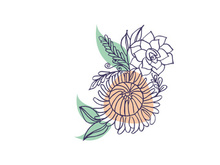 Line Art Flower, Wall Art and Decoration