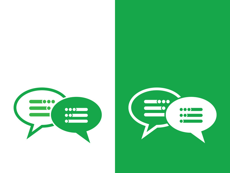 Speech bubble icon logo template vector illustration