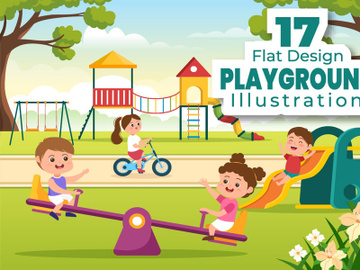 17 Children Playground Cartoon Illustration preview picture