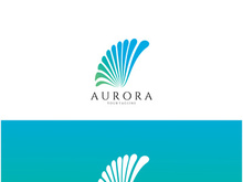 aurora logo design icon illustration vector template