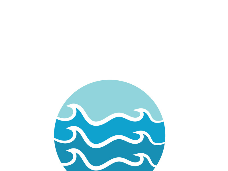Water wave icon vector illustration design logo
