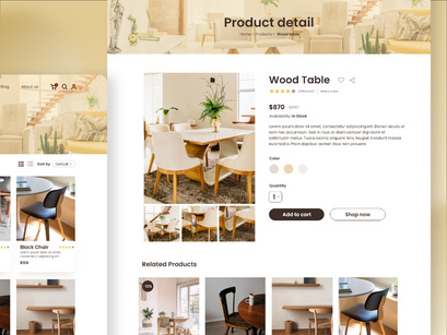 E-commerce Furniture shop - Ui design
