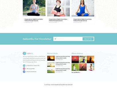 Yoga And Fitness  PSD Template