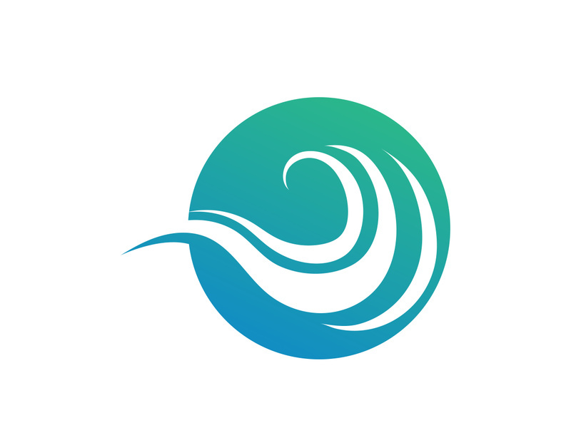 Water wave icon vector