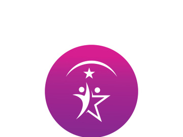 People star logo design to achieve a success or dream. preview picture