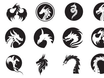 Dragon Head Logo Vector preview picture