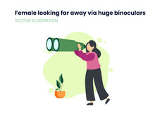 Business woman searching for information