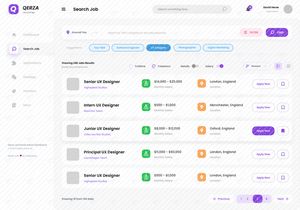 Templat Dasbor Portal Pekerjaan UI