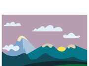 Mountain Nature Landscape design Template Illustration