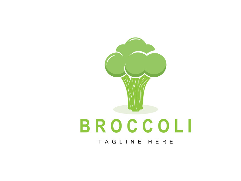 Broccoli Logo Design, Green Vegetable Vector, Broccoli Wallpaper, Vegetable Supermarket Illustration Garden Product Brand