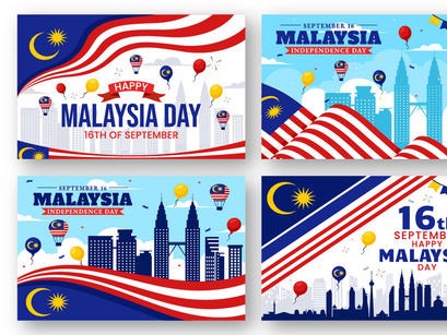 12 Happy Malaysia Day Illustration