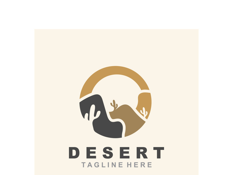 Desert or sahara wilderness logo outdoor adventure emblems, badges patches design