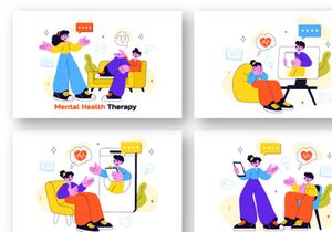 10 Mental Health Therapy Session Illustration
