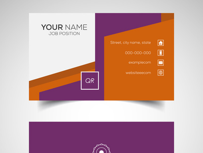 10 Double-sided creative and modern business card template. Vector illustration