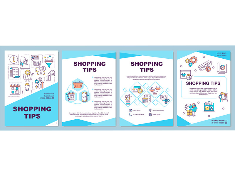 Shopping tips brochure template