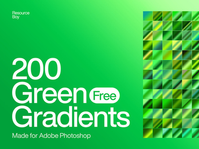 200 Free Green Photoshop Gradients