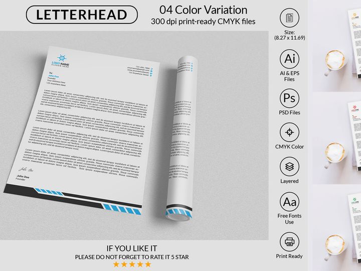 Minimal Letterhead Design Template