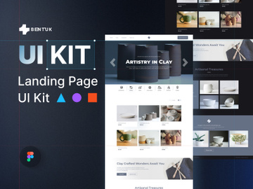 Bentuk - Handmade Crafts Landing Page UI Kit preview picture