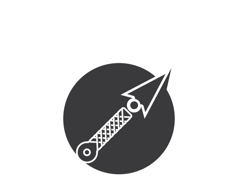 ninja weapons vector logo