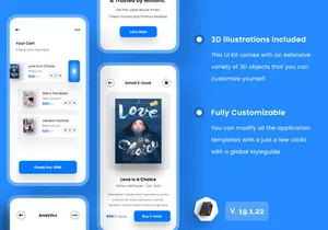 E-book App UI Kit Template