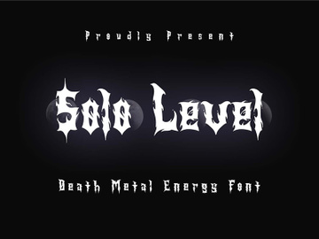 Solo Level - Death Metal Energy Font preview picture