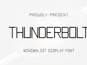 Thunderbolt - Minimalist Display Font preview picture