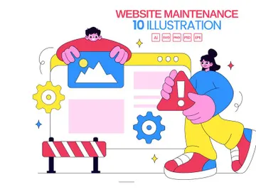 10 Website Maintenance Illustration preview picture