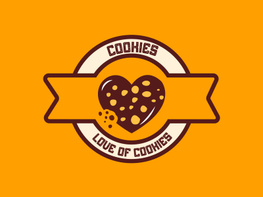 Flat Design Cookies Logo Template. preview picture